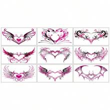Hình xăm tạm thời thiết kế Succubus quyến rũ - Không thấm nước, lâu trôi và chân thực, hình xăm giả mờ cho phụ nữ - Hoàn hảo cho bụng, ngực, cánh tay và chân Hình xăm tạm thời hình trái tim gợi tình Succubus cho cặp đôi thân mật ở bụng dưới - Nhiều màu - Xem 4