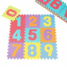 Tappetino puzzle da 36 pezzi per bambini, tappetino puzzle in schiuma, tappetino in schiuma, pannello in schiuma per bambini, tappetino puzzle, tappetino da gioco per bambini, tappetino da gioco per bambini con lettere e numeri, adatto per bambini da 1 a 6 anni