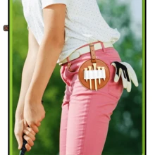 1 件户外皮革高尔夫球钉收纳腰包 - 彩色 - 查看 3