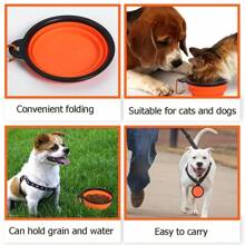 New 350ML/1000ML Dog Bowl Portable Collapsible Silicone Drinking Feeding Bowls Outdoor Travel Cat Food Container Pet Products
