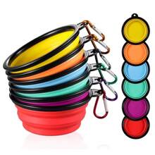New 350ML/1000ML Dog Bowl Portable Collapsible Silicone Drinking Feeding Bowls Outdoor Travel Cat Food Container Pet Products