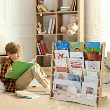 Wood Kids Bookshelf Nursery Small Book Shelf Baby Bookcase Storage Magazine Rack 5/7 Tier Toddler Front Facing Children Book Rack For Classroom Playroom Bedroom Boy Girl's Gift - Multicolor - View 3
