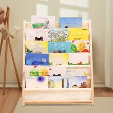 Wood Kids Bookshelf Nursery Small Book Shelf Baby Bookcase Storage Magazine Rack 5/7 Tier Toddler Front Facing Children Book Rack For Classroom Playroom Bedroom Boy Girl's Gift - Multicolor - View 10
