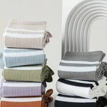 Striped Toe Socks / Simple & Comfortable Mid-Calf Toe Socks - Multicolor - View 2
