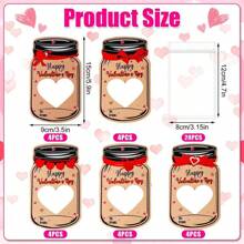 Valentine's Day Gift Card Set, Message In A Bottle Valentine's Day Cards, Party Favor Greeting Cards - Multicolor - View 8