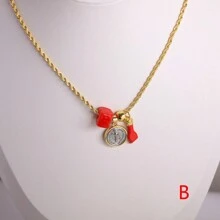 1 pieza Collar con colgante de corazón, collar con colgante de pimienta para mujeres, niñas y hombres, joyería de moda