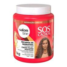 SOS Curls Keratin Recharge Total Repair Leave-In Conditioner 1kg Salon Line - Nhiều màu - Xem 1