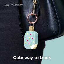 Elago AirTag Case Cover Pink For Apple AirTag Cover Cute, Icecream Design, Drop Protection Keychain, Carabiner Holder Key Ring, Shockproof, Track Keys, Backpacks, Purses, Gift For Friends, Girls, Boys, Girfriend, Boyfriend, Family - 薄荷 - 查看 2