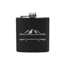 1pc 6oz Customized Stainless Steel Flask, Personalized Groomsman/Usher/Groom Gift, Wedding Gift Idea, Father's Day, Groomsmen Flask, Men's Party Gift, Drinking Gift - Black - View 13