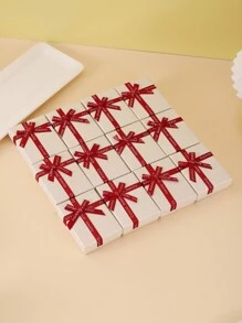 12 件蝴蝶结首饰礼盒、耳环项链收纳盒、婚礼派对首饰包装盒返校