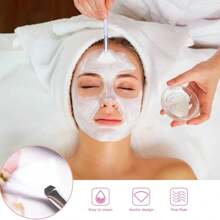 Facial Headband Face Mask Brush Set, Adjustable Towel Wrap, Soft Fan-Shaped Masks Brush, Non-Fragrance Polyester Brush Handle, Suitable For Normal Skin, ABS Plastic Handle Women Beauty Tool