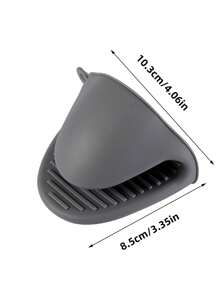 2pcs Heat Resistant Silicone Oven Gloves, Mini Microwave Friendly Non-Slip Pot Holder, Kitchen Cooking Accessories - Multicolor - View 2