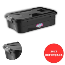 Kit 3 Multipurpose Plastic Organizer Box 28 Liters Black - màu đen - Xem 2