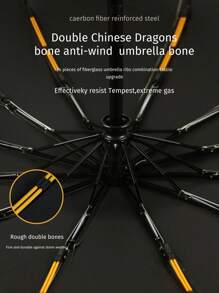 24 伞骨全自动雨伞，适用于学校、办公室、家庭、旅行男孩情人节心形情人节