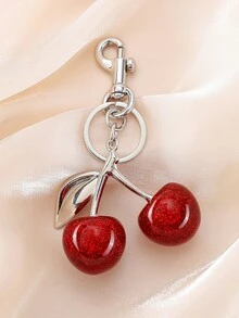 1 móc khóa Cherry cao cấp, phụ kiện túi trái cây sang trọng - Nhiều màu - Xem 4