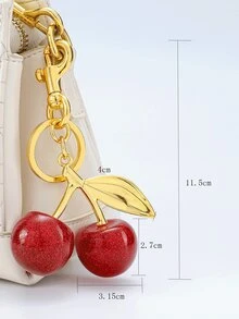 1 móc khóa Cherry cao cấp, phụ kiện túi trái cây sang trọng - Nhiều màu - Xem 3