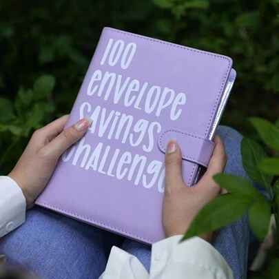 1pc 100 Envelopes Money Saving Challenge Book With Envelopes, Money Saving Binder, 100 Envelopes Challenge Binder Kit, A5 Budget Book - Fun And Easy Way To Save Money, Save $5,050 Back To School