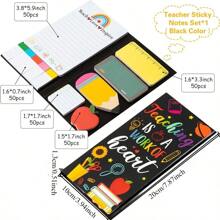 Bộ 2 tờ giấy ghi nhớ tri ân giáo viên - Văn phòng phẩm trường học để viết và ghi chú nhắc nhở Giấy ghi chú dán - Nhiều màu - Xem 3