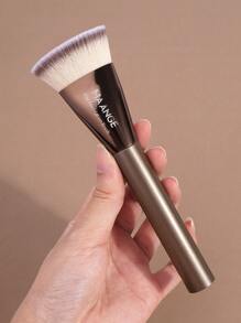 MAANGE MAANGE 1pc Professional Facial Flat Head Foundation Brush,Makeup Brush With Soft Fiber For Easy Carrying,Brush For Travel,Gift For Women&Girls