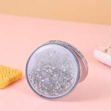 1PC Compact Mirror,Makeup Mirror/Cosmetic Mirror,Glitter Makeup Mirror,Foldable Mirror,Travel Makeup Mirror,Travel Mirror,Portable Mirror,Round/Square Models Available,For Travel At Home Or On-The-Go,For Women & Girl