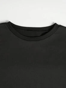 Customized Christmas/Thanksgiving Gifts, Personalized Plus Size Sweatshirt Shirt T-Shirt - Add Your Own Text And Images (Family Photo/Selfie/Pet Photo/Group Photo/Party Photo) To Design Your Own Custom Printed Sweatshirts Shirts Contracted, Easy Costume, Minimal Chic, Casual, Cozy Unique, Custom Treasurefinds, Belle Costume - Black - View 5