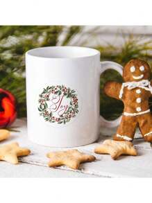 500 piezas/Rollo Pegatinas con dibujos florales navideños, 1 pulgada de diámetro, 8 diseños que incluyen árbol de Navidad, corona, reno, camión, piña, adecuado para Navidad, Año Nuevo, suministros de oficina, sellar tarjetas, regalos, sobres, decoración DIY, pegatina de PVC