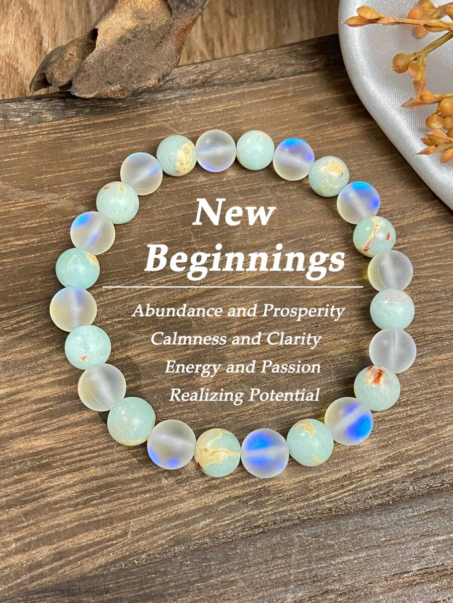 1 件/天然石寿山石时尚个性串珠手链，圣诞节派对礼物 - 串珠手鍊 - 查看 1