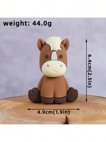 1pc Idyllic Farm Series Cake Decoration Ornament Pony Piggy Chick Duck Haystack Soft Rubber Doll Baking Cake Decoration Supplies
