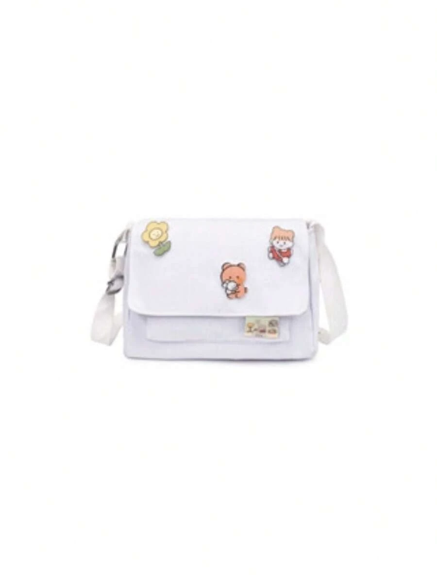 Women's Casual Waterproof Nylon Crossbody Bag With Strap E307 - 白色 - 查看 1