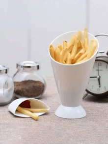 1 chiếc cốc nhựa đựng khoai tây chiên, cốc đựng khoai tây chiên, giá đựng khoai tây chiên, cốc đựng salad rau củ, cốc đựng khoai tây chiên kiểu phương Tây, cốc đựng salad PP, cốc đựng đồ ăn nhẹ, đựng khoai tây chiên, salad, món tráng miệng, có miệng nghiêng, đồ dùng làm bánh cho tiệc - Nhiều màu - Xem 7