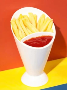 1 chiếc cốc nhựa đựng khoai tây chiên, cốc đựng khoai tây chiên, giá đựng khoai tây chiên, cốc đựng salad rau củ, cốc đựng khoai tây chiên kiểu phương Tây, cốc đựng salad PP, cốc đựng đồ ăn nhẹ, đựng khoai tây chiên, salad, món tráng miệng, có miệng nghiêng, đồ dùng làm bánh cho tiệc - Nhiều màu - Xem 6