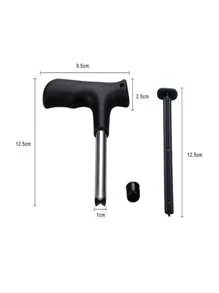 Furador Abridor de Cocos Proficional Manual Inox - Preto - Visão 8