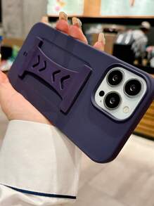 Phone Holder MAGNET Elastic Strap Spray Painted Magnetic Adsorption Function TPU Phone Case Waterproof Shockproof Anti-Fall Scratch Resistant - Red Violet - View 3