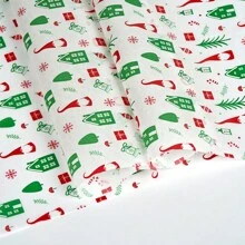 TIMBLESSING 10 PIÈCES/12 PIÈCES Rouleaux de papier cadeau de Noël, papier fin sans pli, avec des designs incluant le renne, le sapin de Noël, le flocon de neige, en couleurs or et argent. Convient pour Noël, Nouvel An, Saint-Valentin, fêtes, cadeaux, décorations, etc.