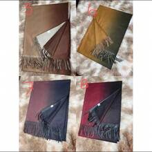 MilyModa Women's Long Scarf Plaid Synthetic Pashimina Best Winter Gifts 250g - Đỏ - Xem 2