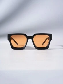1pc Men's Rectangular Fashion Fashion Glasses, Casual Accessory For Travel And Spring/Summer Outfit