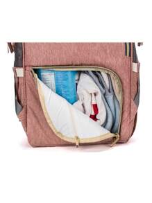 LEQUEEN 1pc Oxford Cloth Diaper Bag For Mom, Multifunctional Large Capacity Maternity Bag, Fashionable Backpack For Travel, Suitable For Storage And Use - Multicolor - View 7