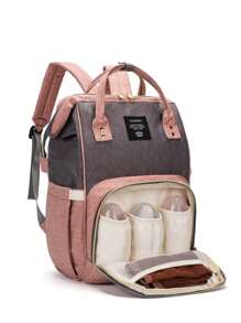 LEQUEEN 1pc Oxford Cloth Diaper Bag For Mom, Multifunctional Large Capacity Maternity Bag, Fashionable Backpack For Travel, Suitable For Storage And Use - Multicolor - View 1