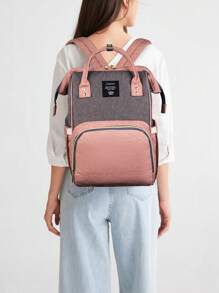 LEQUEEN 1pc Oxford Cloth Diaper Bag For Mom, Multifunctional Large Capacity Maternity Bag, Fashionable Backpack For Travel, Suitable For Storage And Use - Multicolor - View 5