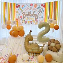 Globos mates lindos, osos de peluche, globos de aire caliente con forma de avión y coche, pasteles con forma de dinosaurio, formas de caramelo, adecuados para fiestas de cumpleaños, San Valentín, bodas y compromisos, duchas, aniversarios, Acción de Gracias y carnaval, artículos de decoración de globos para fiestas de cumpleaños de Navidad y carnaval - multicolor - Ver 9