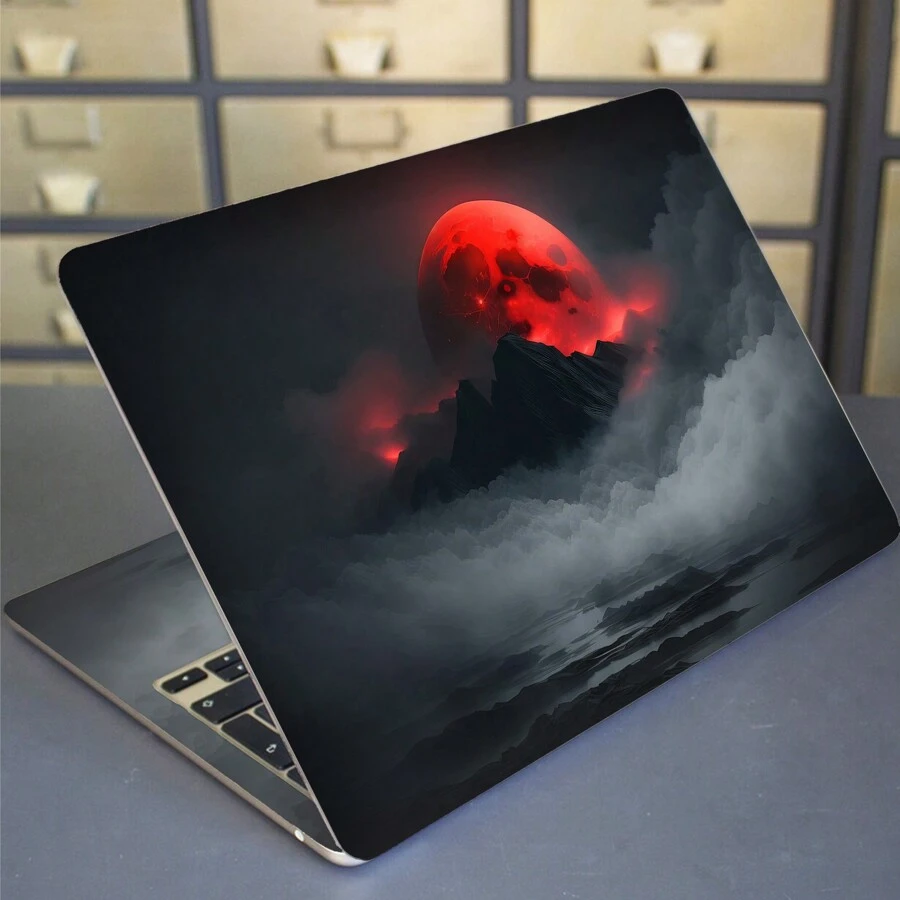 1 Juego de cubierta protectora autoadhesiva removible, resistente a arañazos y con diseño impreso, adecuada para portátiles de 15.6-16 pulgadas, incluidos Apple, Asus, Acer, Compaq
