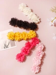 1pc Flower Decor Baby Girl Headband, Suitable For Daily Use And Holiday Matching - Multicolor - View 5