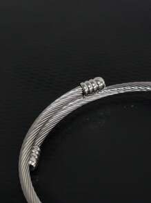 Women's Bracelet With Elegant Charms Pendants Studded White Moon And Star - STAINLESS STEEL - 銀色 - 查看 7