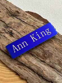Thẻ tên/Thẻ căn cước bằng thép không gỉ Sapphire Blue tùy chỉnh, thời trang, thanh lịch khi quay lại trường - Đơn sắc - Xem 5