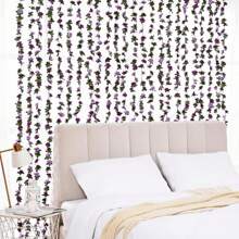 Vòng hoa gió nông thôn hoa hồng nhân tạo, thích hợp cho phòng ngủ, hoa treo giả dễ thương trang trí hoa, thích hợp cho trang trí phòng tiệc cưới tường thẩm mỹ - Nhiều màu - Xem 6