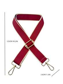 Guitar Style Adjustable Canvas Shoulder Strap With Replacement Shoulder Strap Wallet Chain Bag Crossbody Bag Wide Strap Handbag And Replacement Waist Belt - Burgundy - View 2