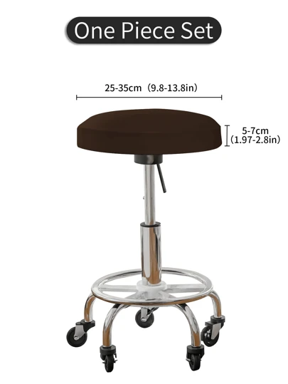 1 件/4 件/6 件纯色可拆卸弹性防水牛奶丝圆凳/椅套，现代风格四季防尘优质酒吧凳套，适合家庭