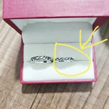 1 件复古银色音符和五角星设计可调节女士缠绕戒指