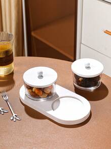 1 Set multifunktionale Aufbewahrungsgläser, Tabletts für Getreide, Süßigkeiten, Kekse, Brot, geeignet für Outdoor, Hochzeit, Party, Geschenke, Geburtstage