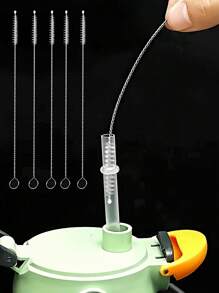 10 piezas de cepillos de paja de estilos surtidos/elásticos para biberones y tazas de bebé, cepillos de limpieza de tubos de botellas de agua para niños - excluyendo botellas/tazas